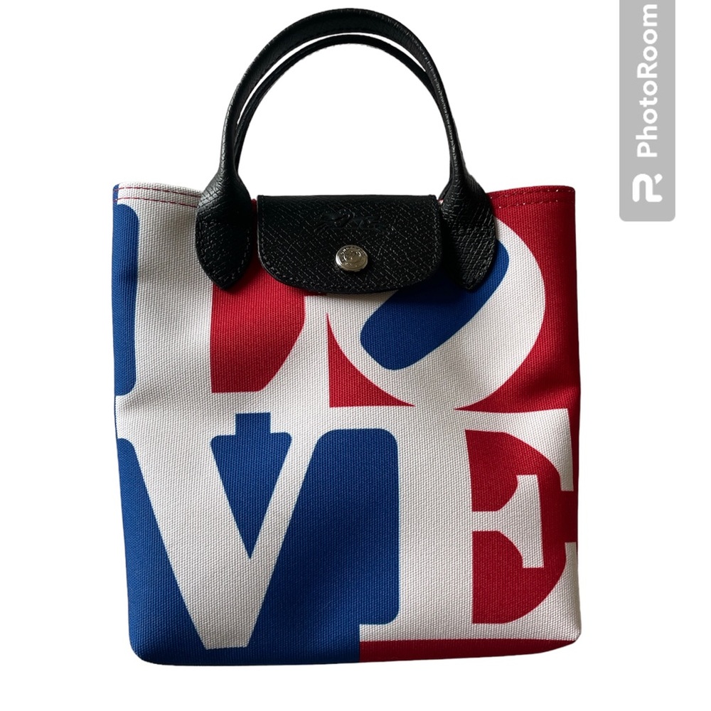 NWOT Longchamp x Robert Indiana XS Love Canvas Crossbody Bag